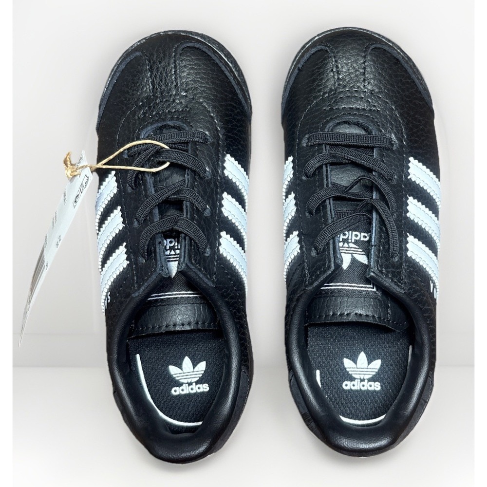 Size 9K Kids Boys Girls Adidas Samoa I Shoes Black And White Youth Unisex New - Picture 3 of 9